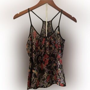 Full Tilt Black Floral Camisole Sz Xs